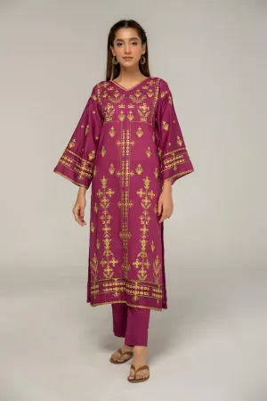 2 PC Stitched | Single Pik Cotton Embroided Shirt   Trouser