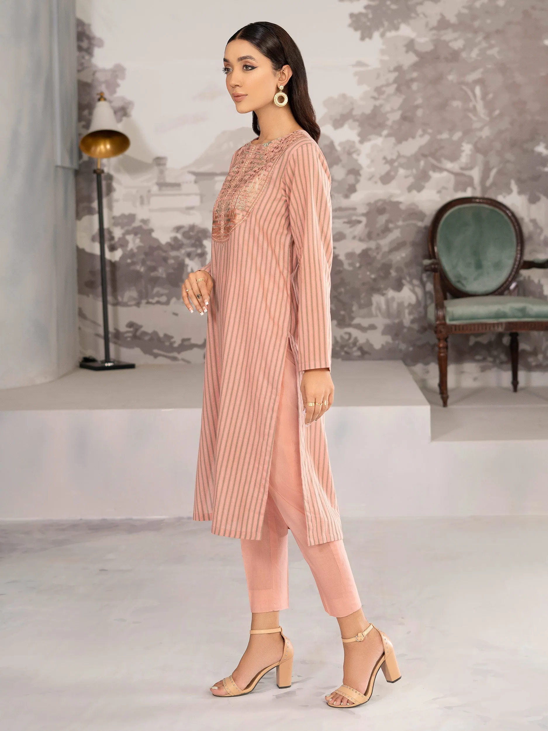 2 Piece Embroidered Yarn Dyed Suit | Lime Light Women Eid Collection 2023