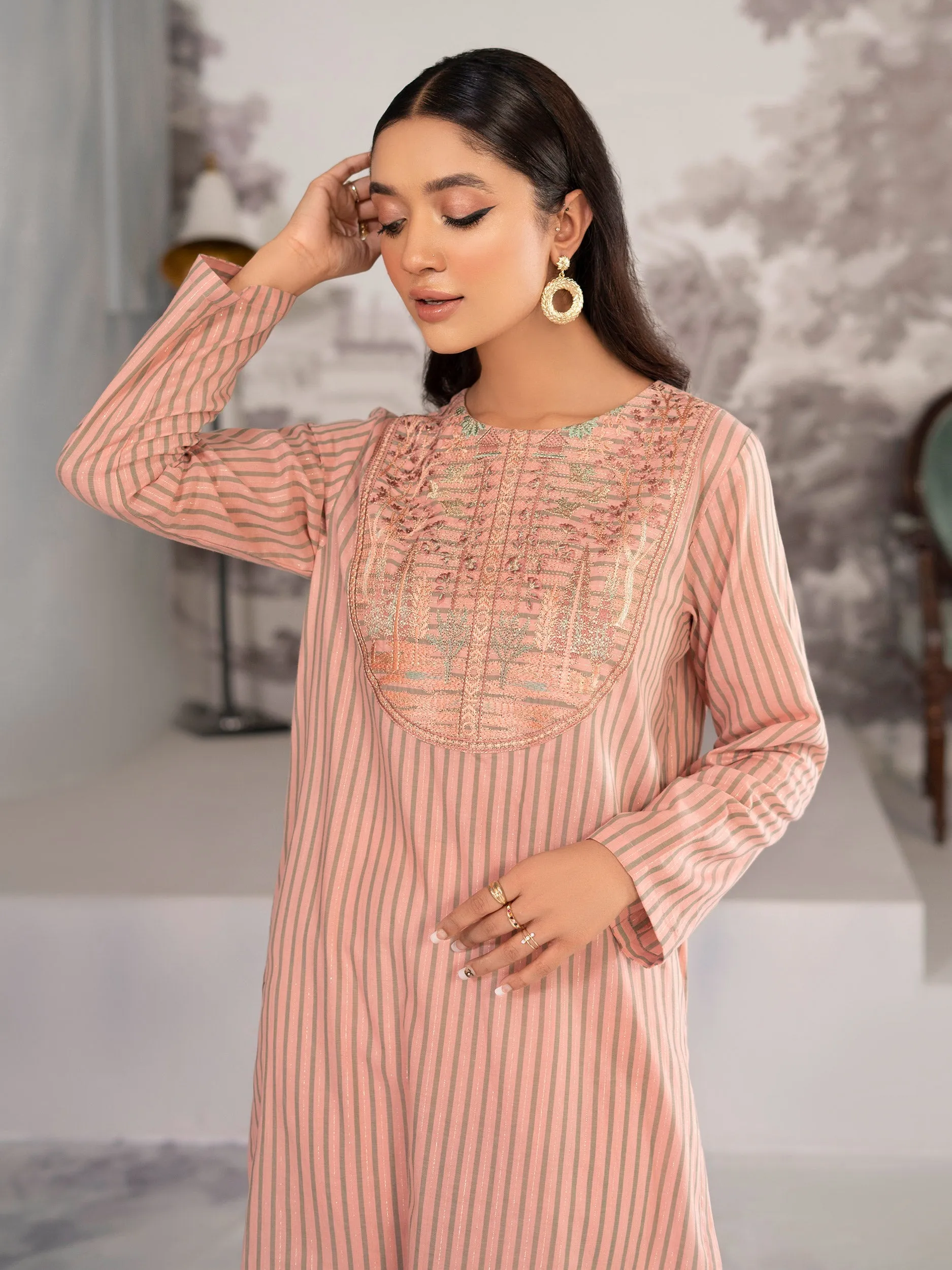 2 Piece Embroidered Yarn Dyed Suit | Lime Light Women Eid Collection 2023