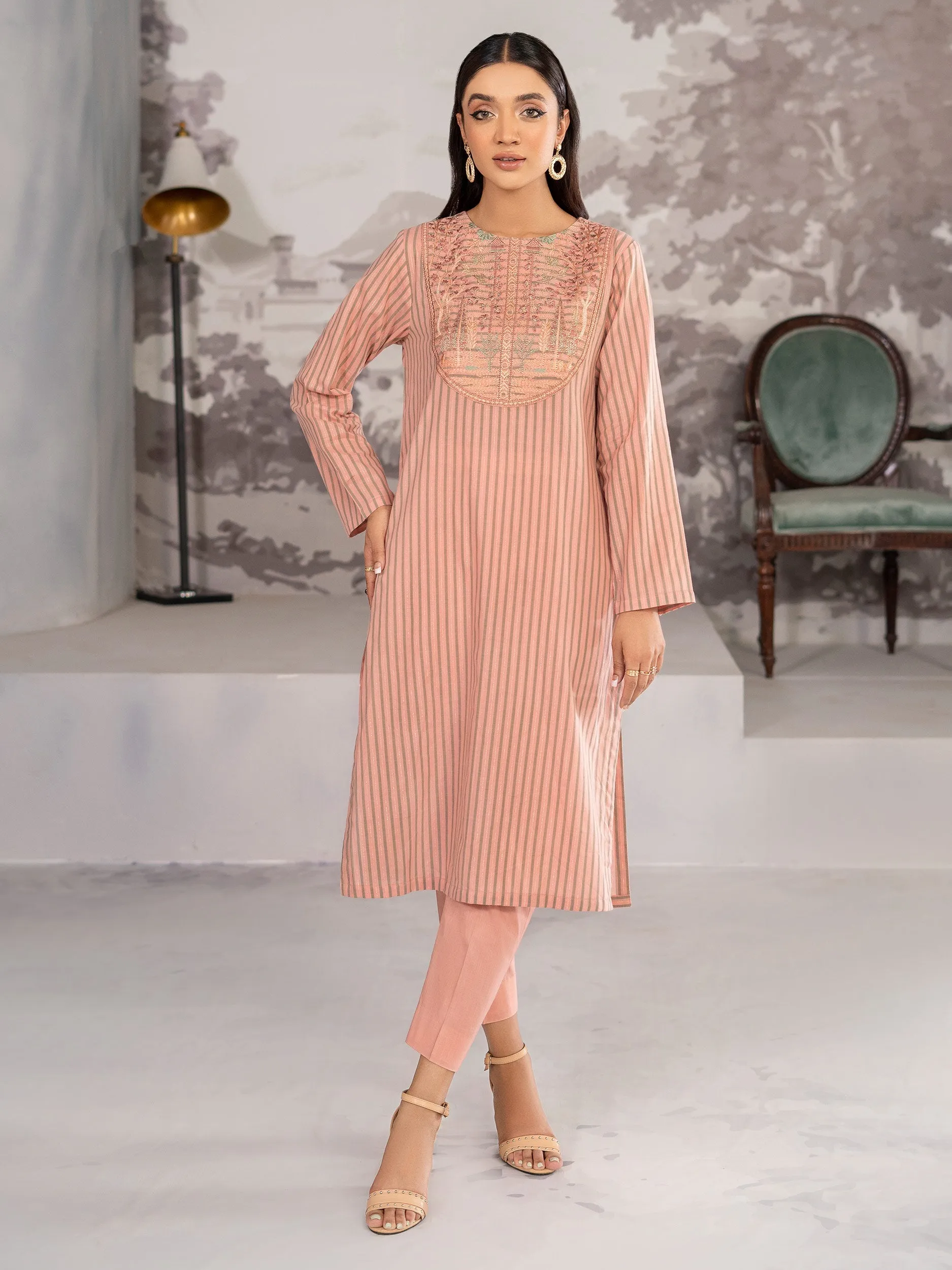 2 Piece Embroidered Yarn Dyed Suit | Lime Light Women Eid Collection 2023