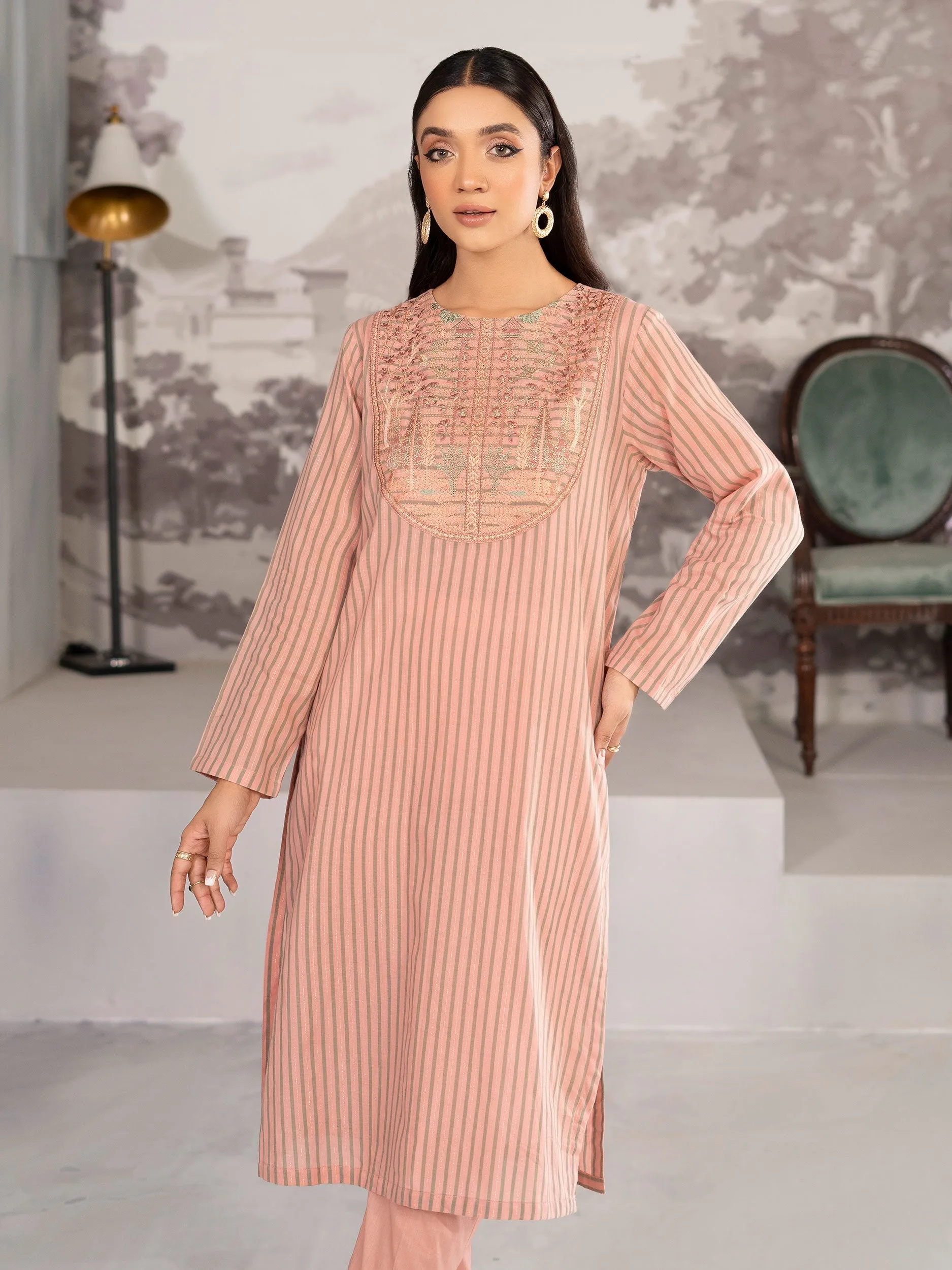 2 Piece Embroidered Yarn Dyed Suit | Lime Light Women Eid Collection 2023