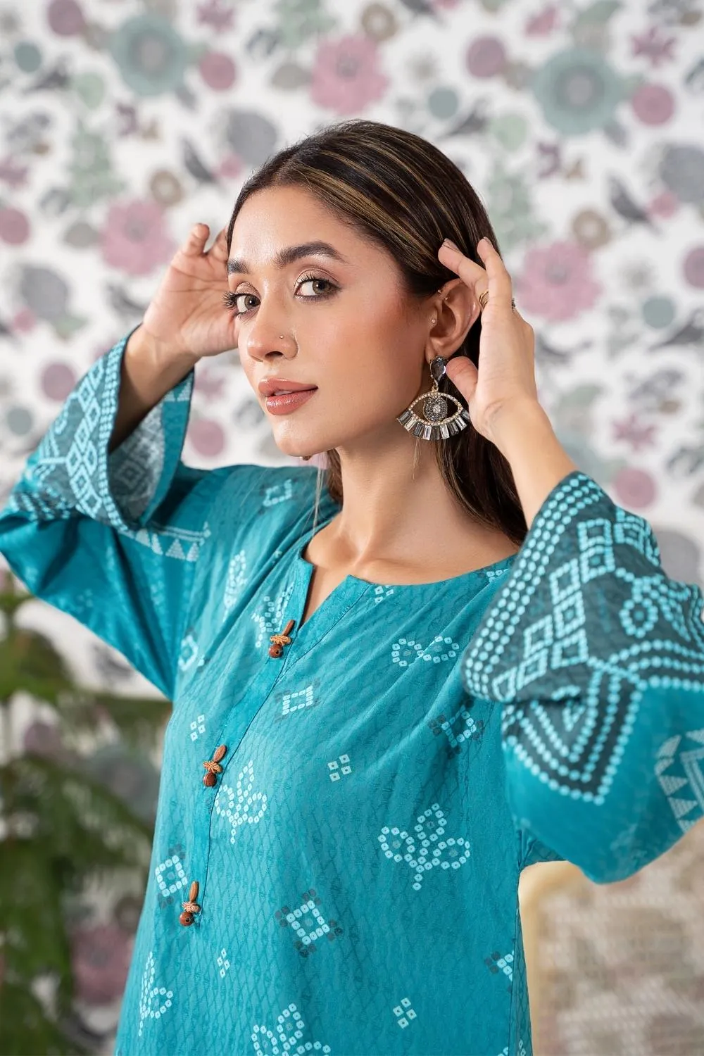 2PC Stitched | Printed Jacquard Suit