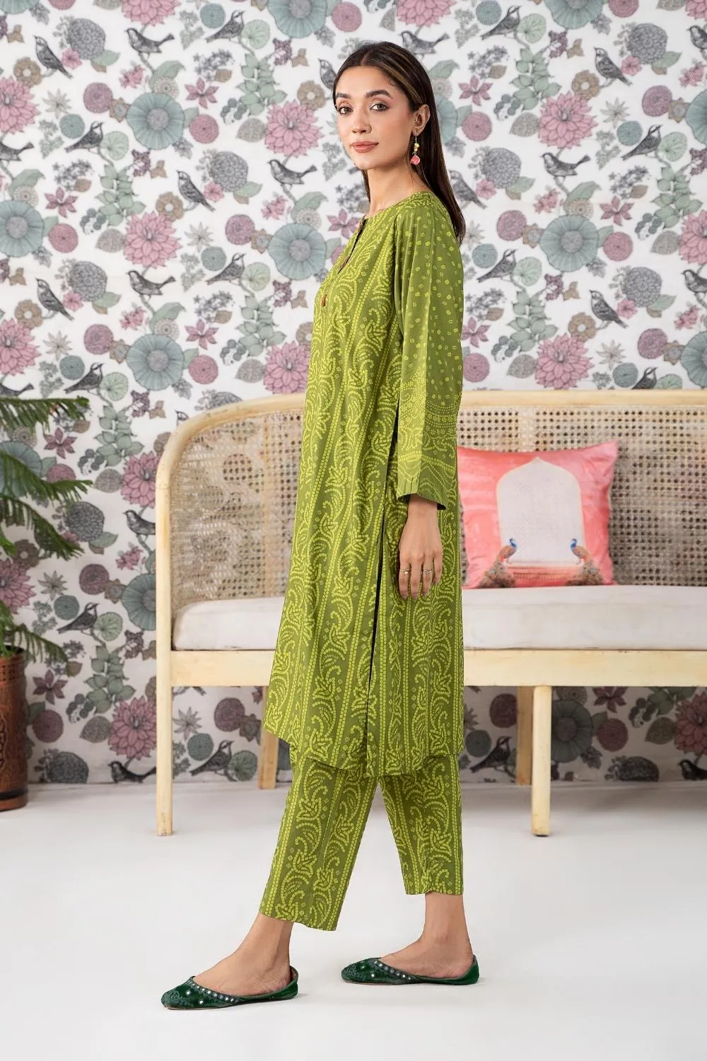 2PC Stitched | Printed Jacquard Suit