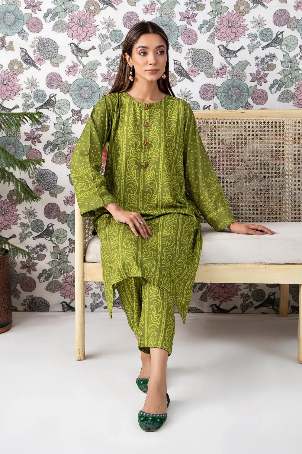 2PC Stitched | Printed Jacquard Suit