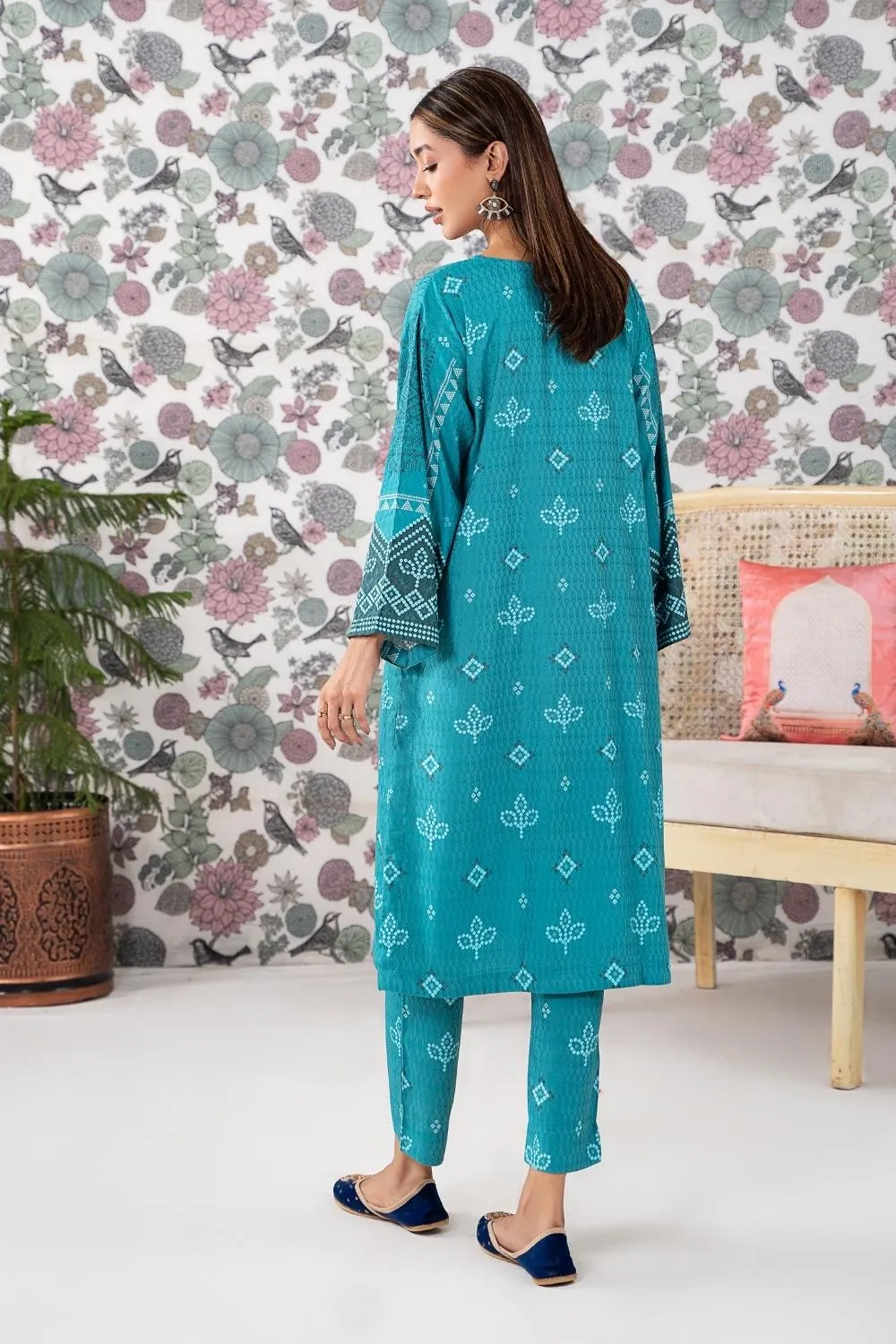 2PC Stitched | Printed Jacquard Suit