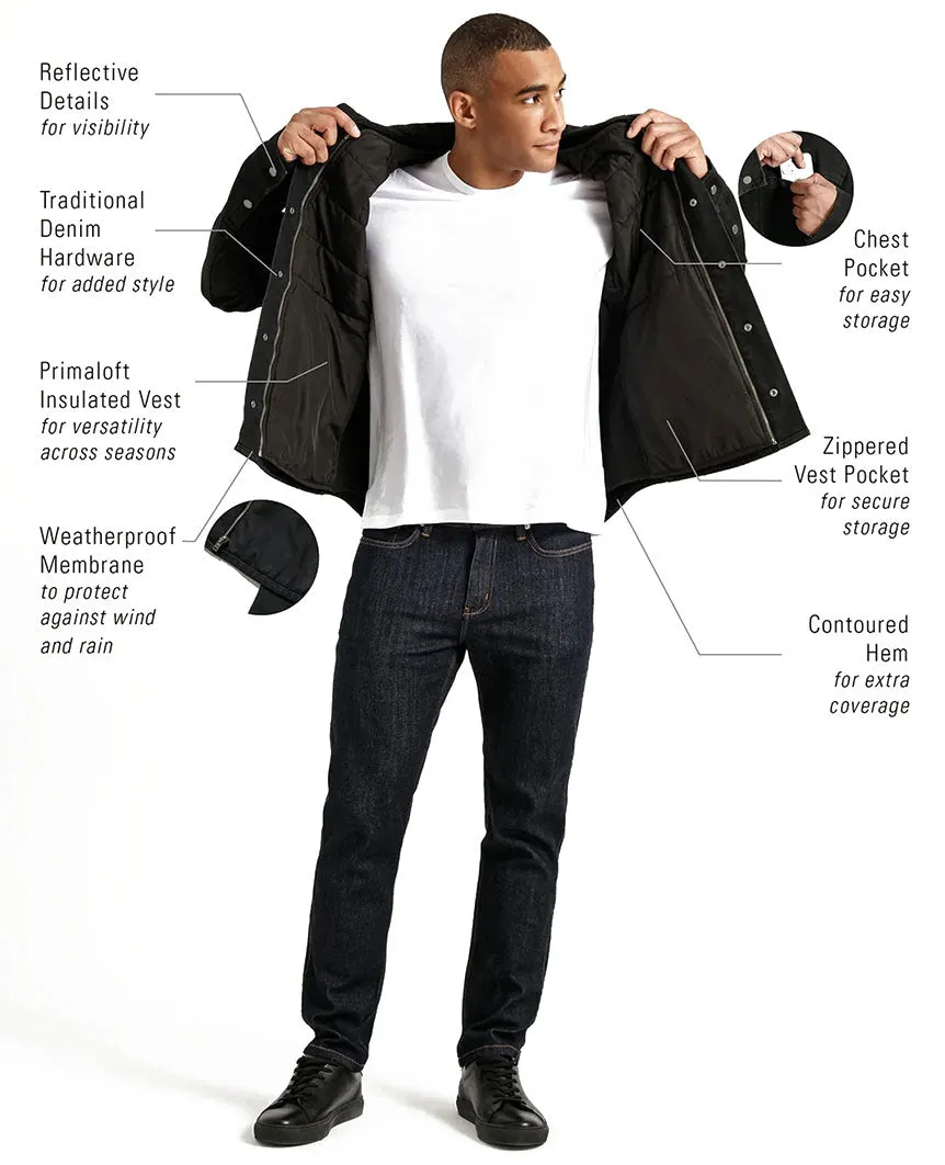 3-IN-1 All-Weather Denim Jacket Black