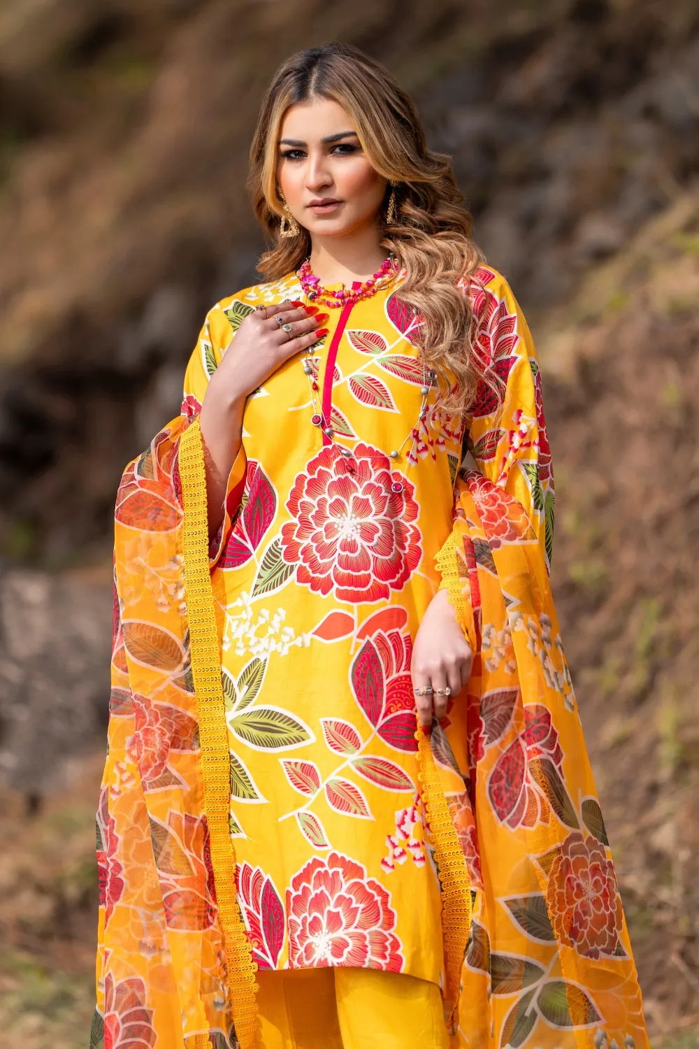 3 PC STITCHED | PRINTED LAWN SUIT