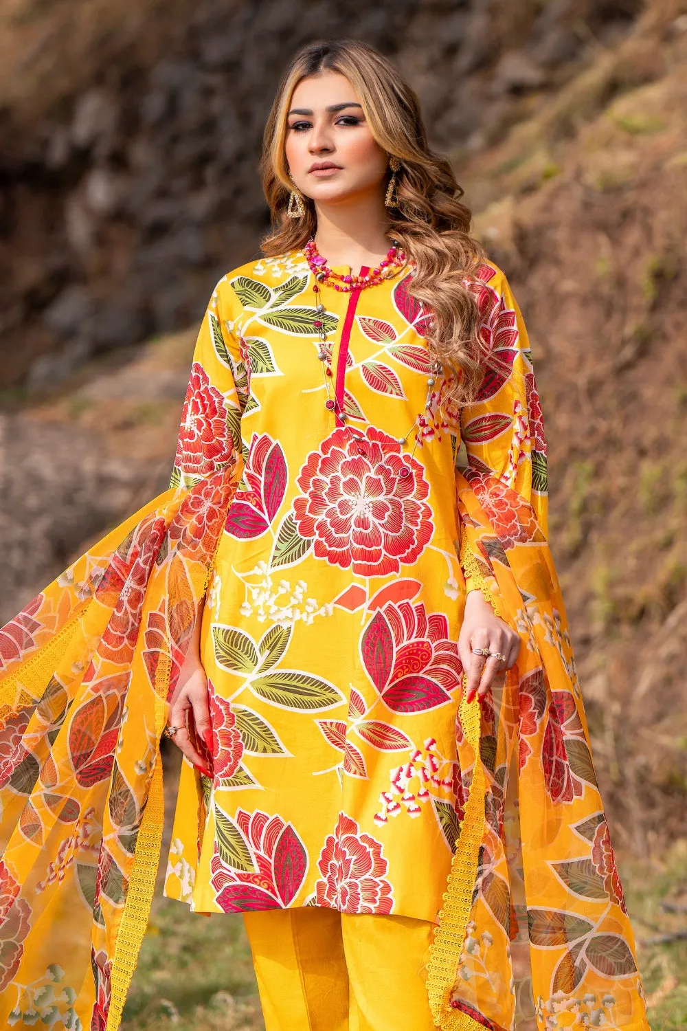 3 PC STITCHED | PRINTED LAWN SUIT