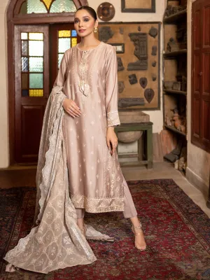 3 Piece Satin Suit-Embroidered (Unstitched) | Lime Light Women Eid Collection 2023