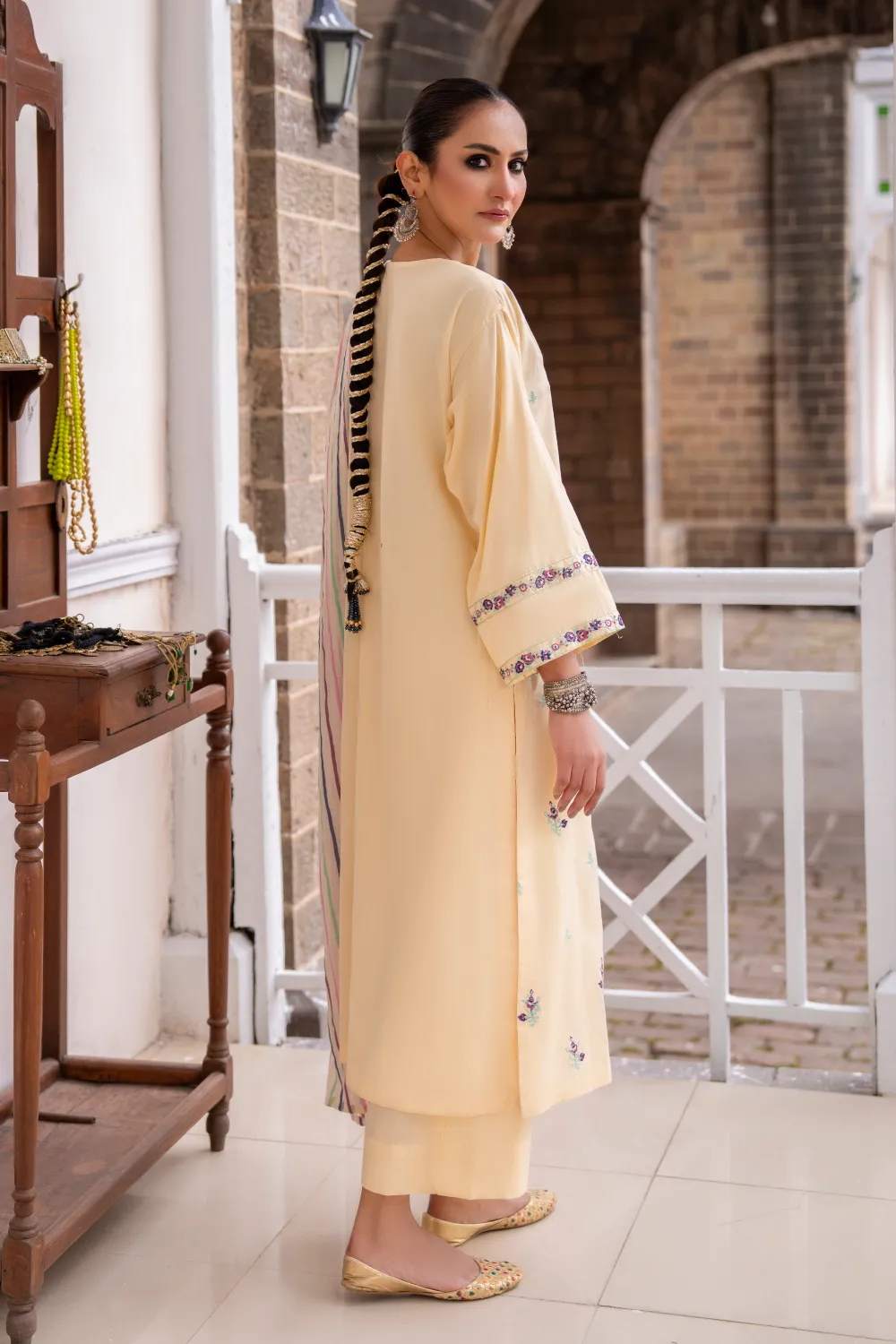 3PC Stitched | Emboridered Lawn Suit