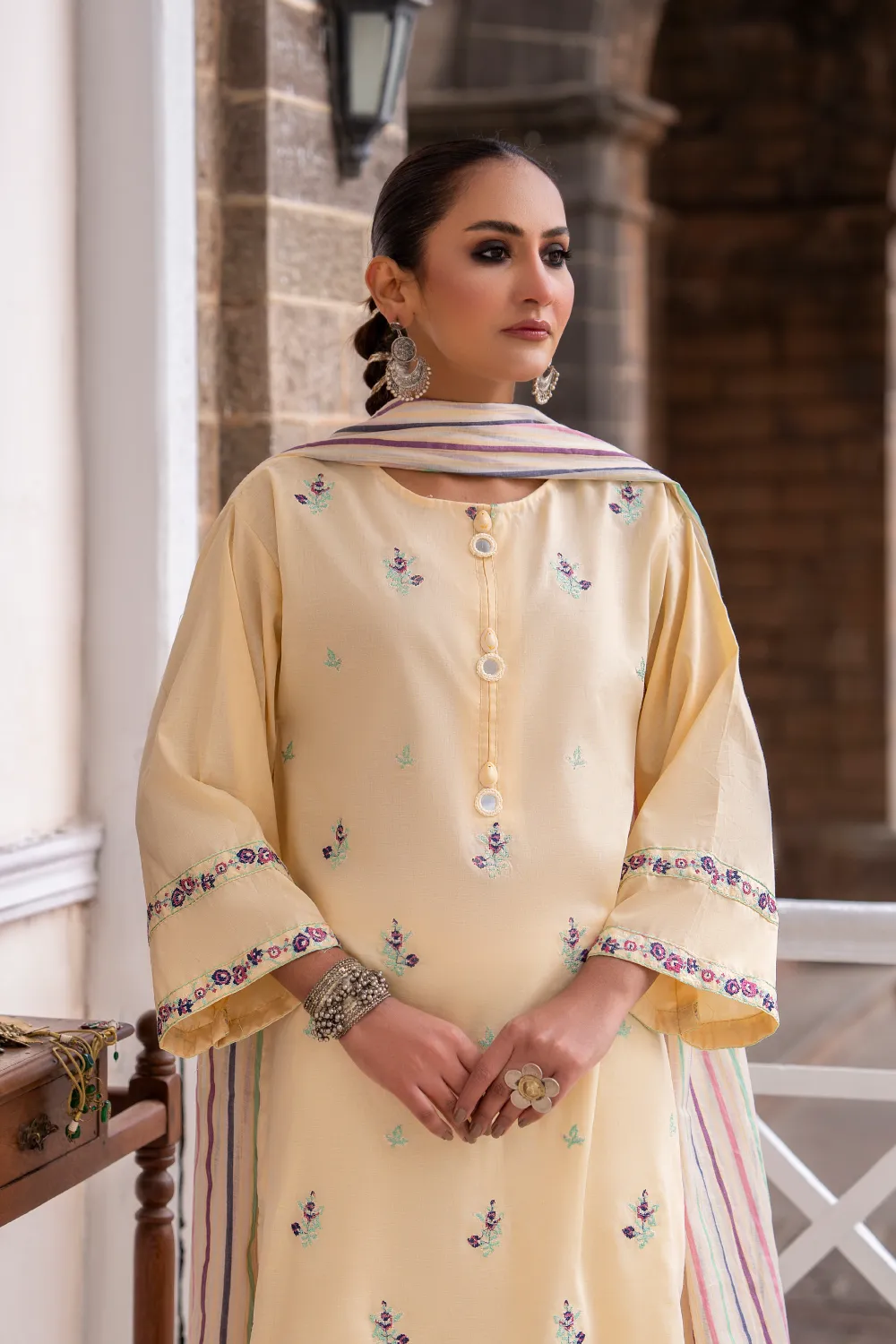 3PC Stitched | Emboridered Lawn Suit