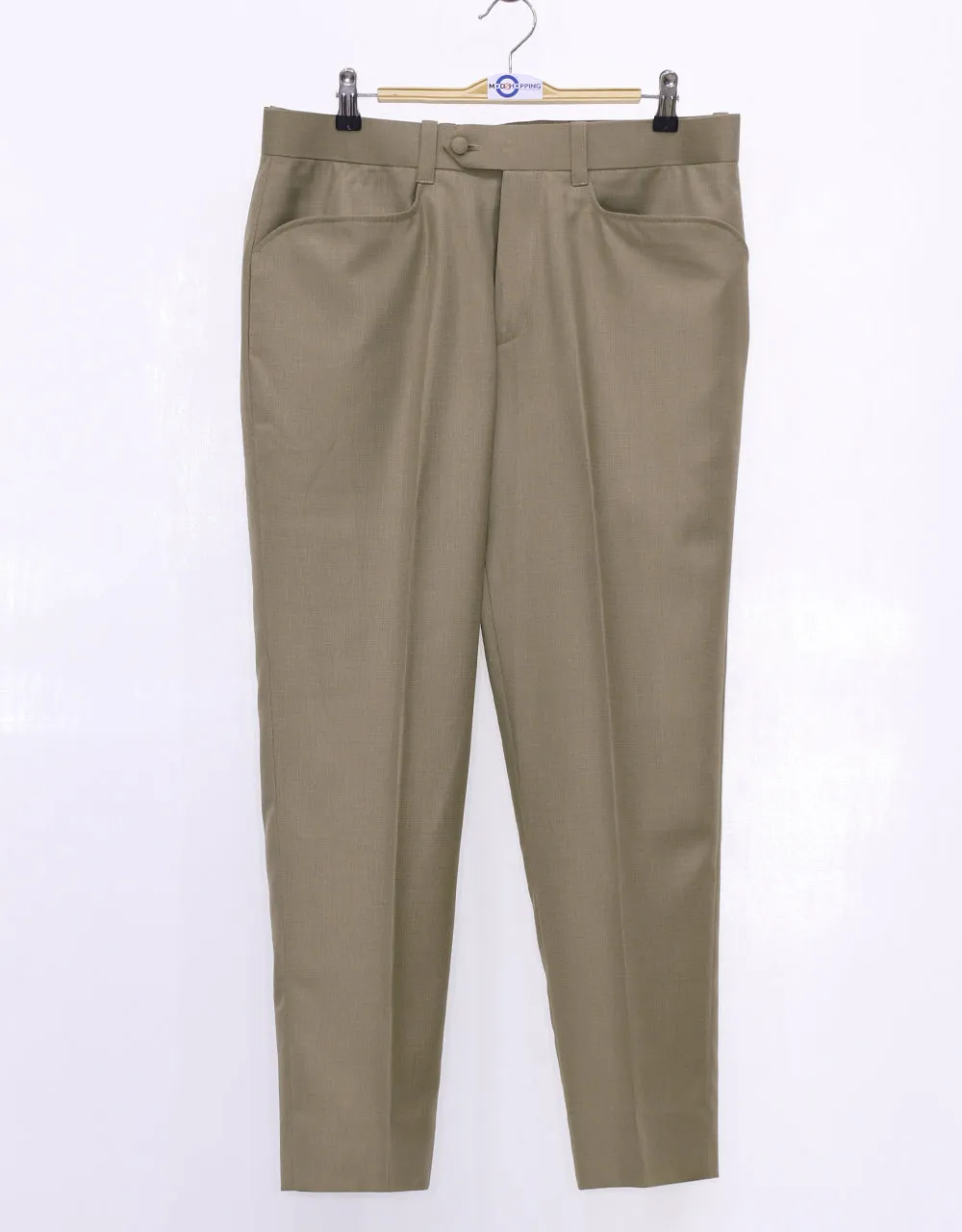 60s Mod Fashion Pale Brown Suit