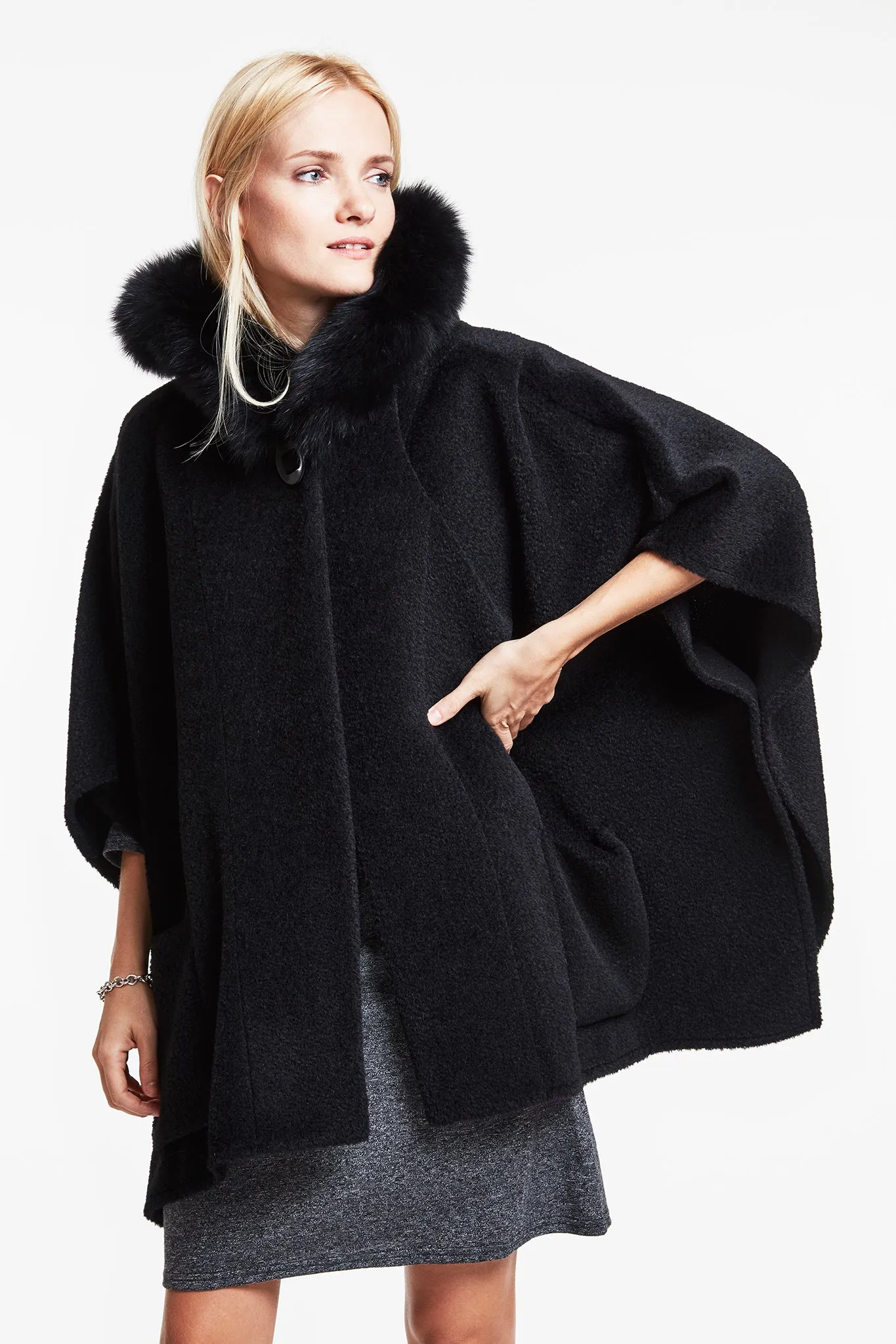 #756 Alpaca Pocket Cape  Last one $500