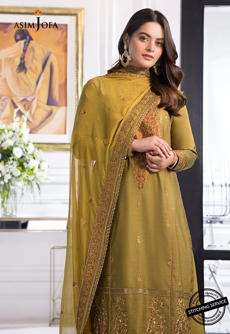 AJIM-08 Asim Jofa The Iqra & Minal Edit Winter Collection 2022 | Unstitched Embroidered Cotton Suits