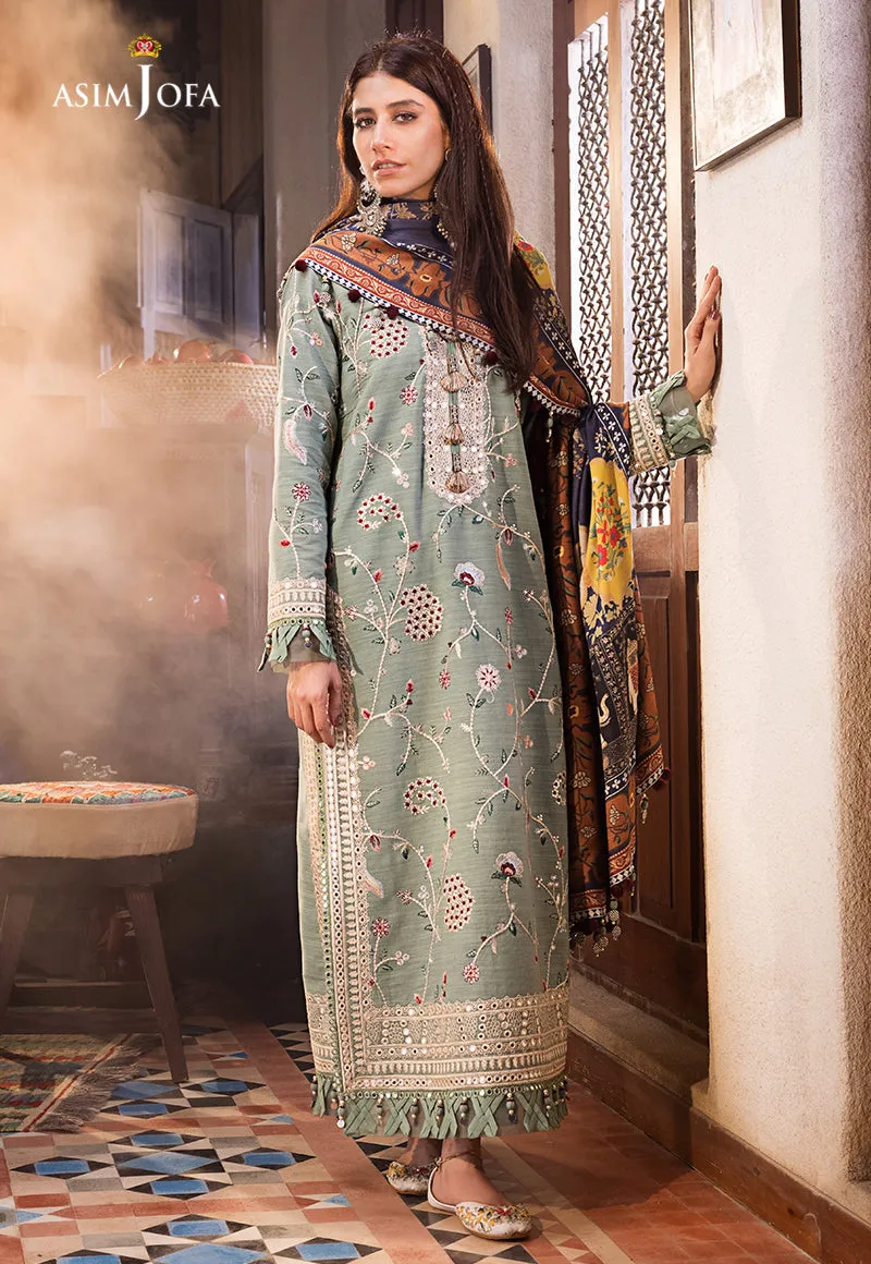 AJK-03 |  Asim Jofa The Syra Edit Kashmiri Embroidered Collection 2022 | Unstitched Embroidered Winter Suits