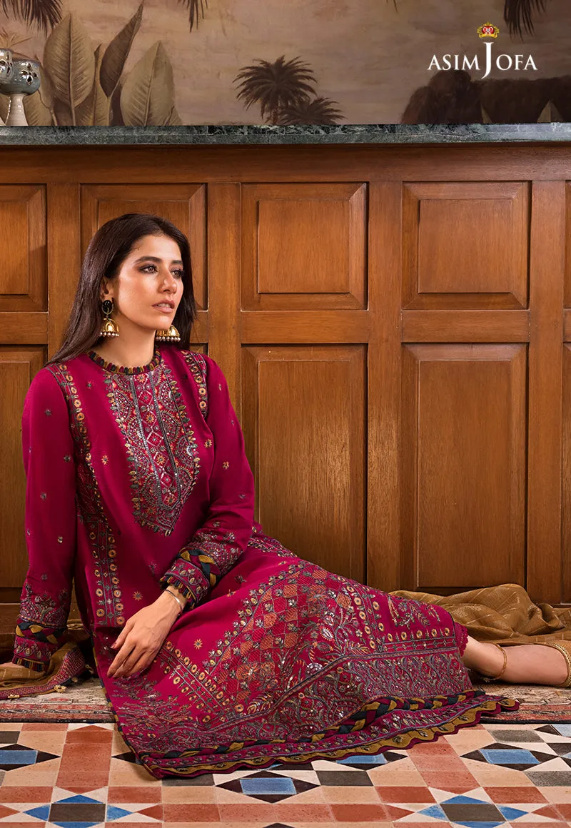AJK-08 |  Asim Jofa The Syra Edit Kashmiri Embroidered Collection 2022 | Unstitched Embroidered Winter Suits