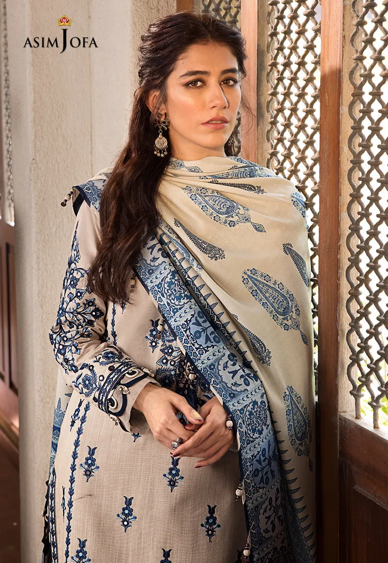 AJK-12 |  Asim Jofa The Syra Edit Kashmiri Embroidered Collection 2022 | Unstitched Embroidered Winter Suits