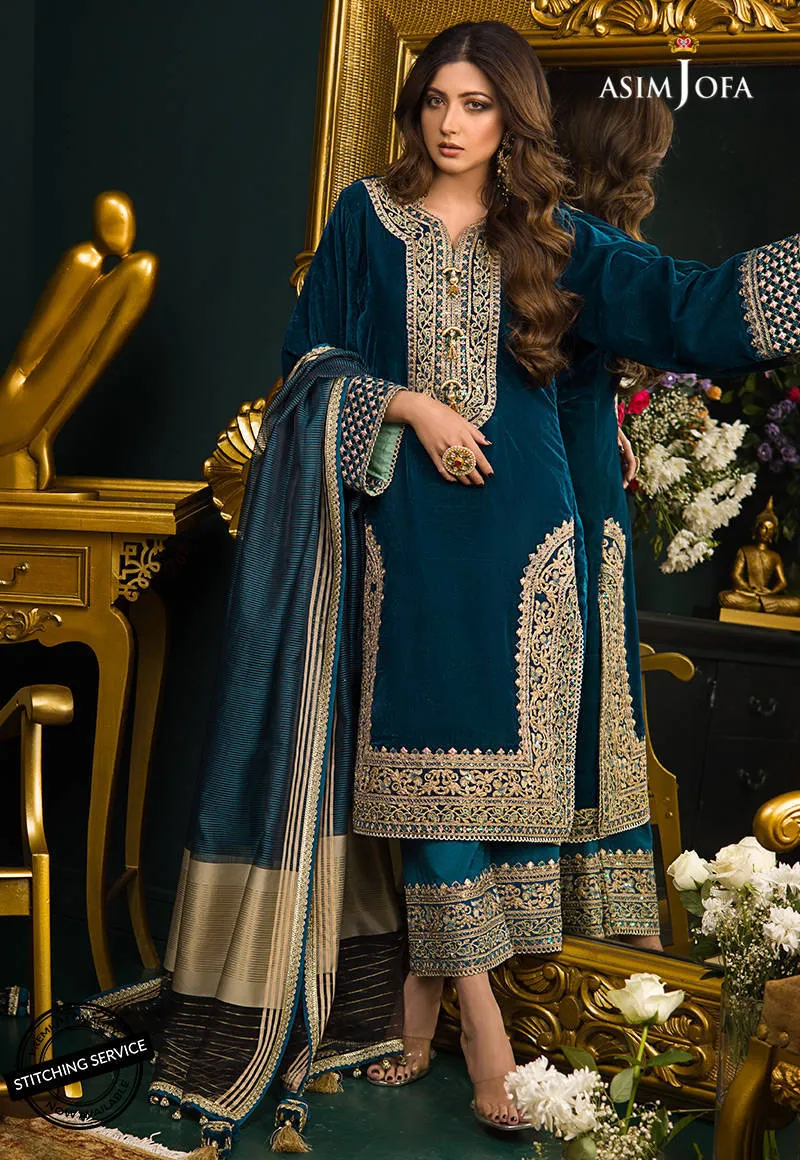 AJMR-01 | Asim Jofa Makhmal Royal Valvet Collection 2021 | Unstitched Valvet Suits
