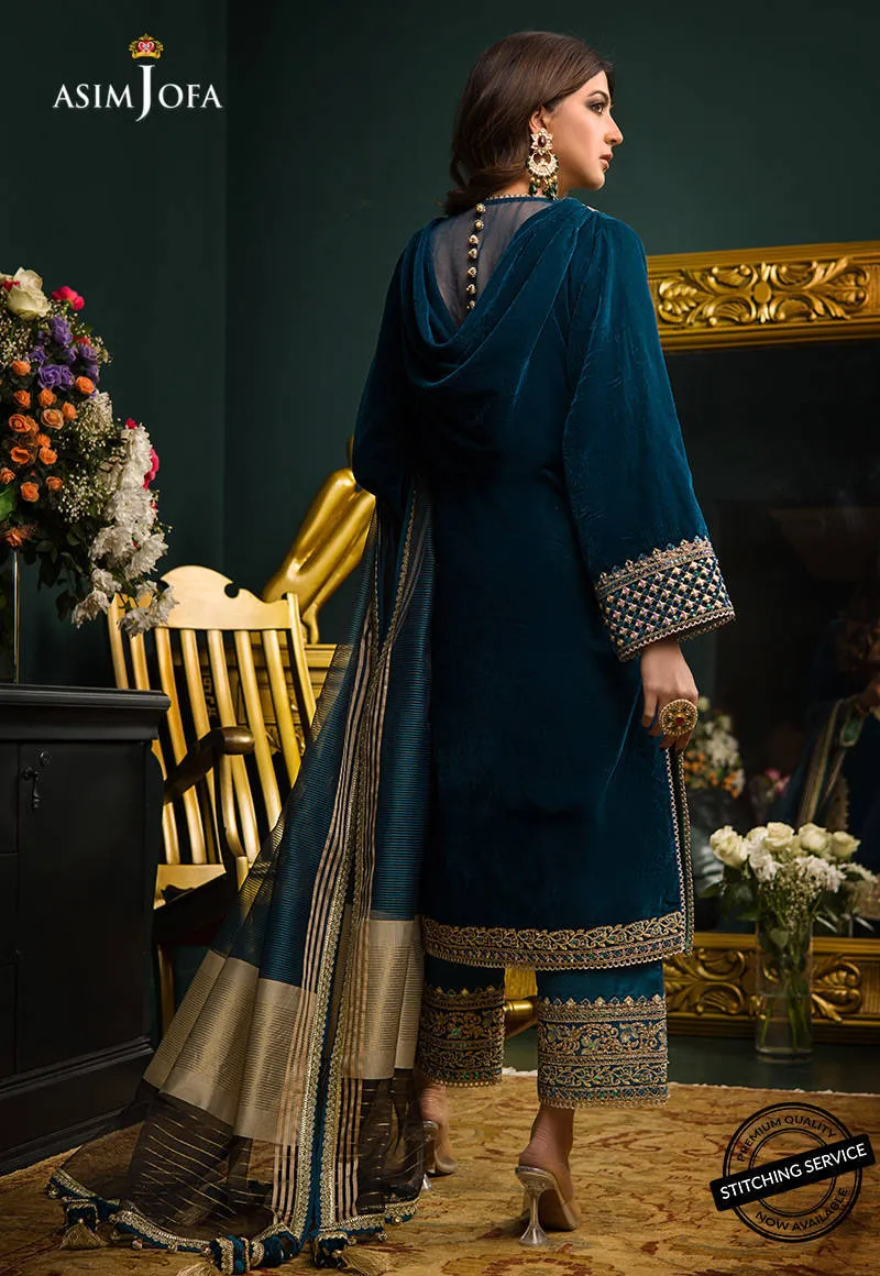AJMR-01 | Asim Jofa Makhmal Royal Valvet Collection 2021 | Unstitched Valvet Suits