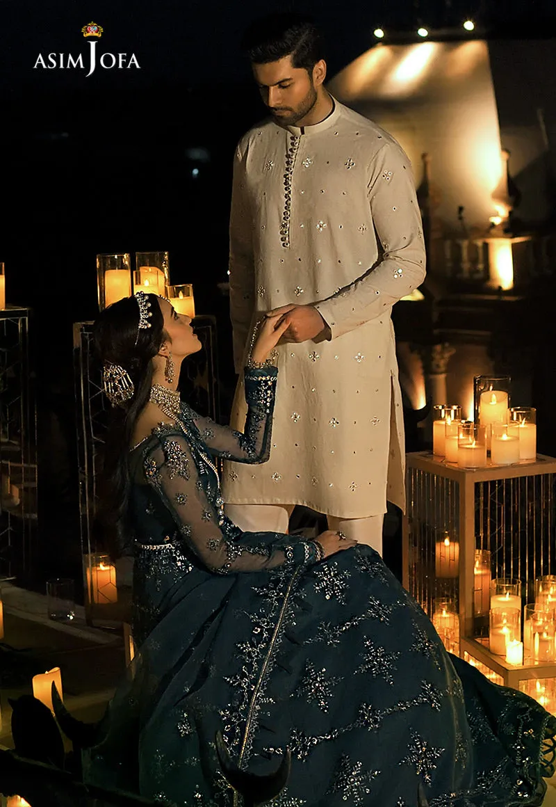 AJST-06 | Asim Jofa Sadqay Tumharay Eid Collection 2022 | Unstitched Embroidered Chiffon Suits