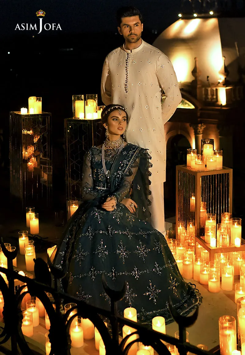 AJST-06 | Asim Jofa Sadqay Tumharay Eid Collection 2022 | Unstitched Embroidered Chiffon Suits