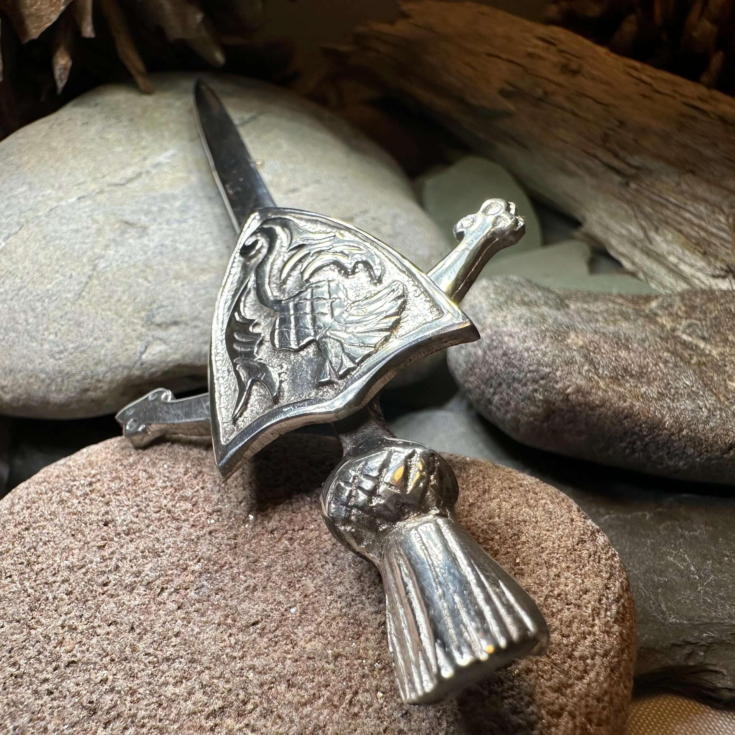 Alban Thistle Shield Kilt Pin