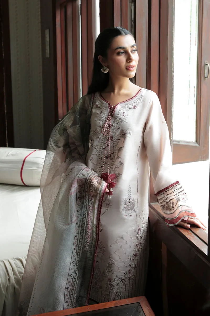 AQ-03  SAFFA  | Qalamkar Qline Dastak Summer Collection 2022 | Unstitched Embroidered Lawn Suits