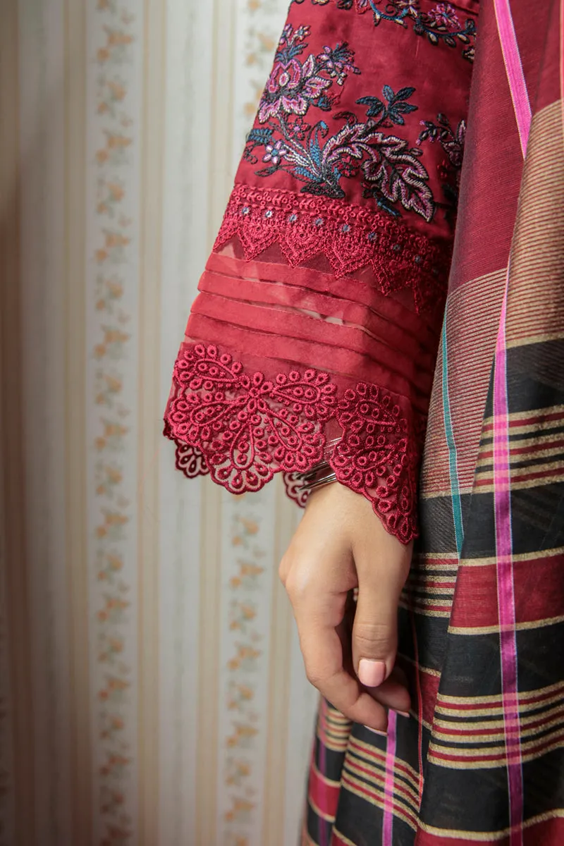 AQ-07 MAYA  | Qalamkar Qline Dastak Summer Collection 2022 | Unstitched Embroidered Lawn Suits
