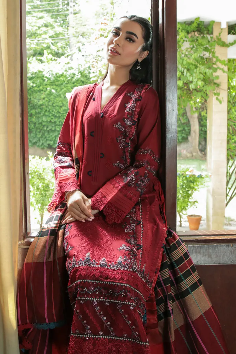 AQ-07 MAYA  | Qalamkar Qline Dastak Summer Collection 2022 | Unstitched Embroidered Lawn Suits
