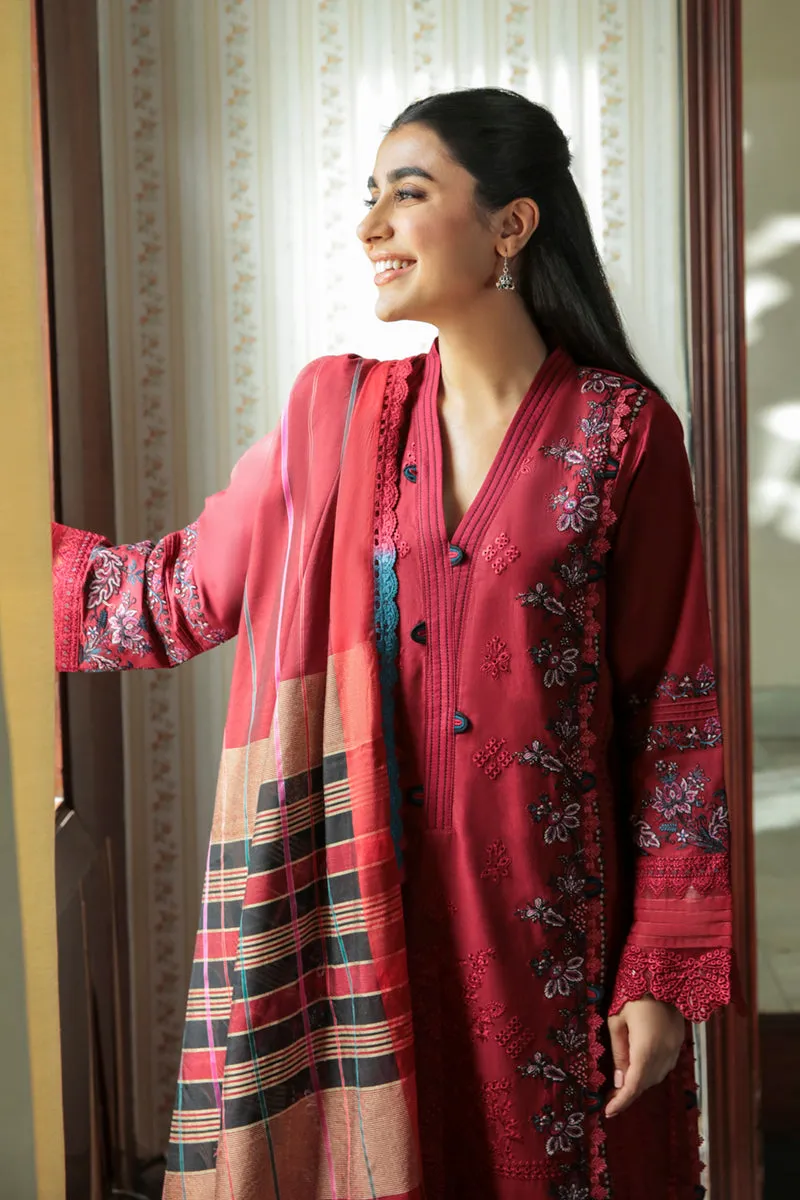 AQ-07 MAYA  | Qalamkar Qline Dastak Summer Collection 2022 | Unstitched Embroidered Lawn Suits