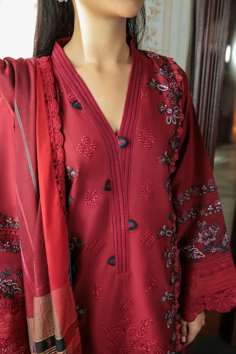 AQ-07 MAYA  | Qalamkar Qline Dastak Summer Collection 2022 | Unstitched Embroidered Lawn Suits