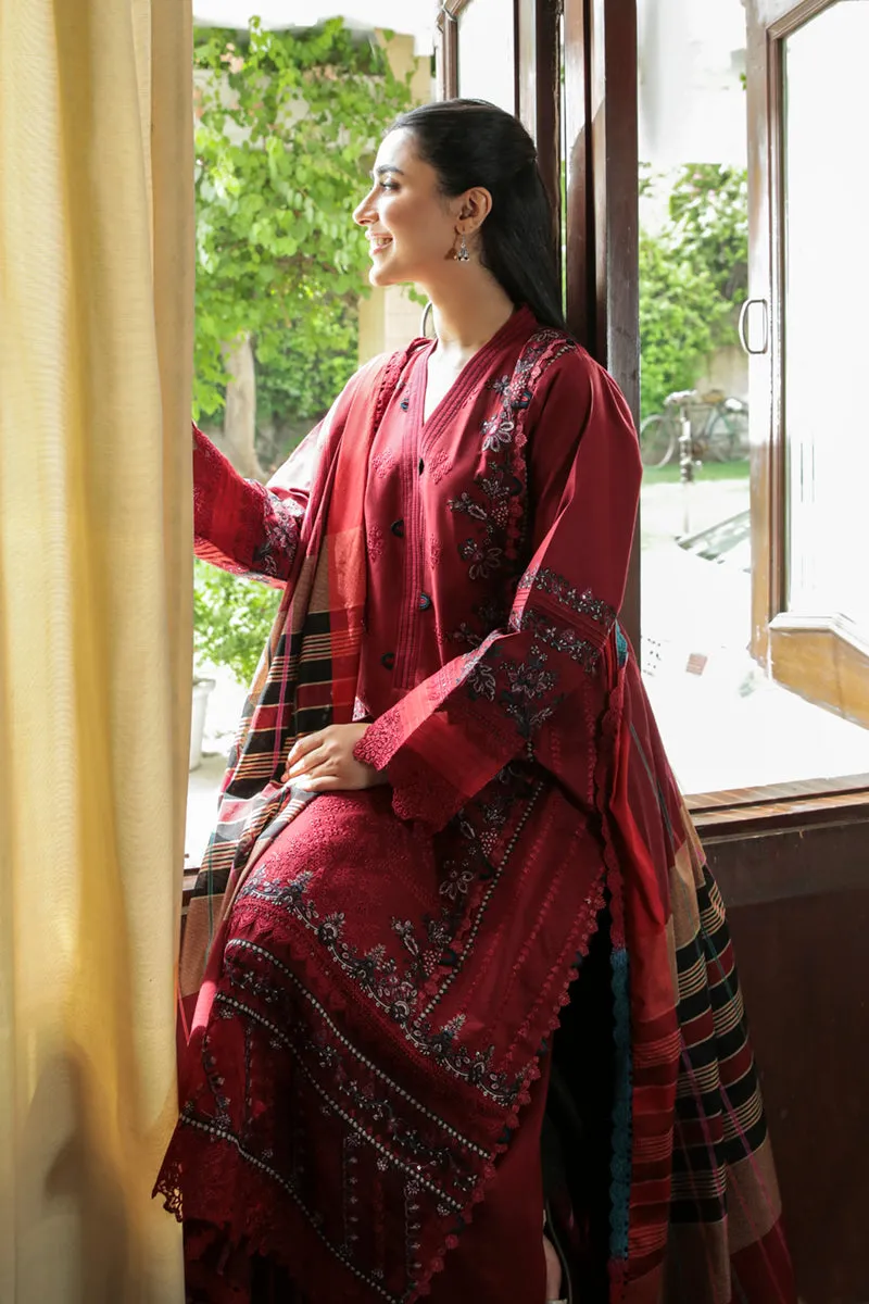 AQ-07 MAYA  | Qalamkar Qline Dastak Summer Collection 2022 | Unstitched Embroidered Lawn Suits