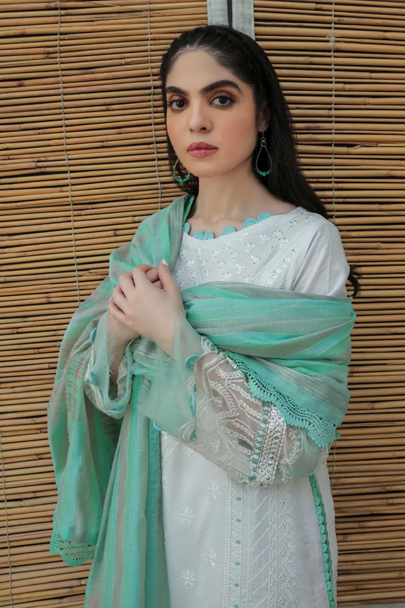 AQ-09  NAILA  | Qalamkar Qline Dastak Summer Collection 2022 | Unstitched Embroidered Lawn Suits