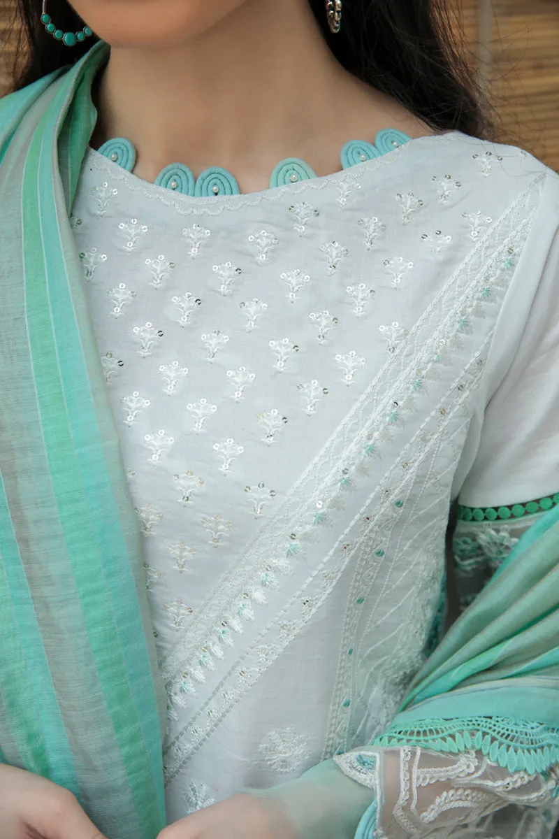 AQ-09  NAILA  | Qalamkar Qline Dastak Summer Collection 2022 | Unstitched Embroidered Lawn Suits