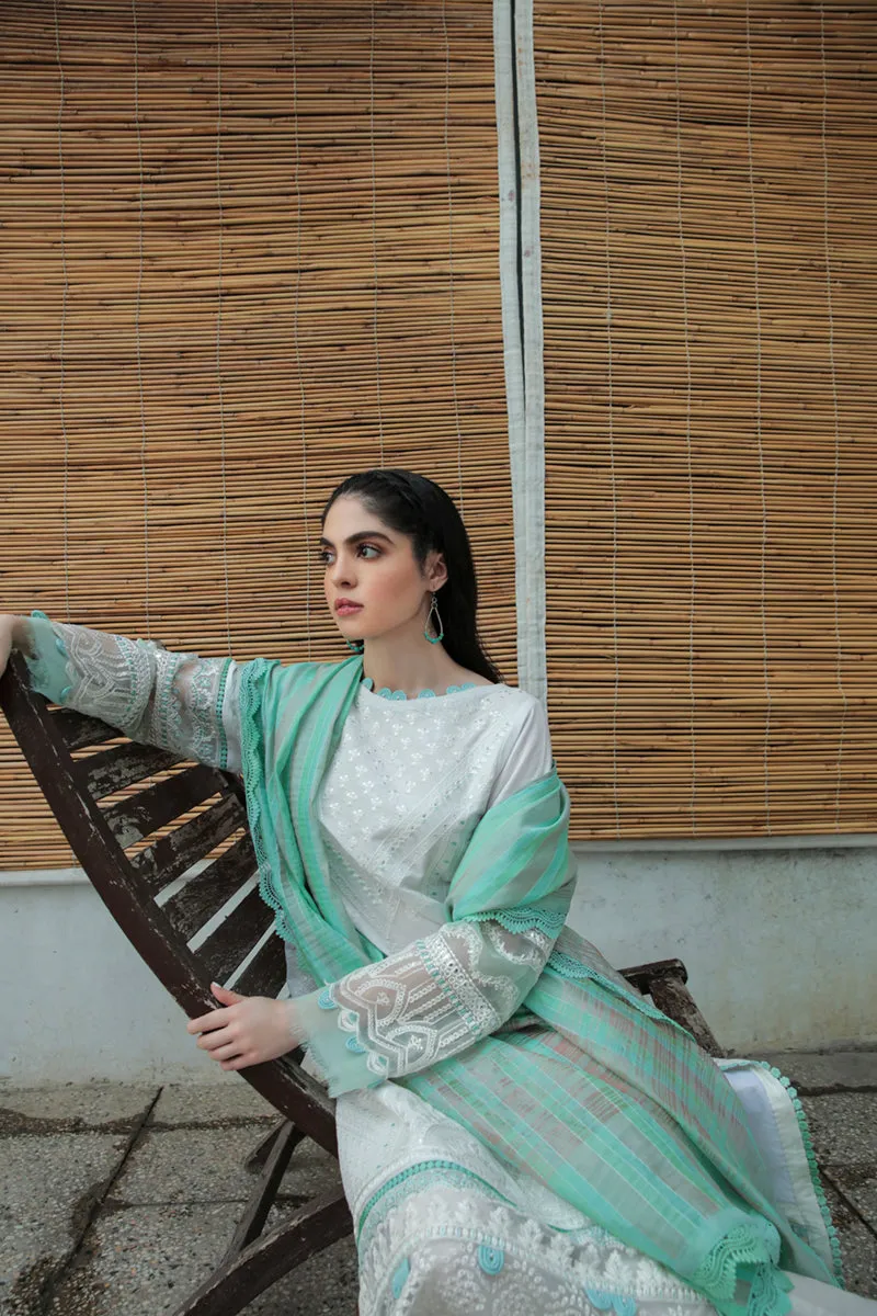 AQ-09  NAILA  | Qalamkar Qline Dastak Summer Collection 2022 | Unstitched Embroidered Lawn Suits