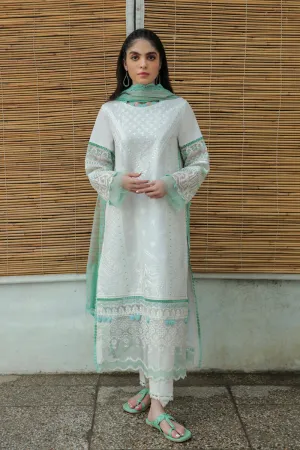 AQ-09  NAILA  | Qalamkar Qline Dastak Summer Collection 2022 | Unstitched Embroidered Lawn Suits