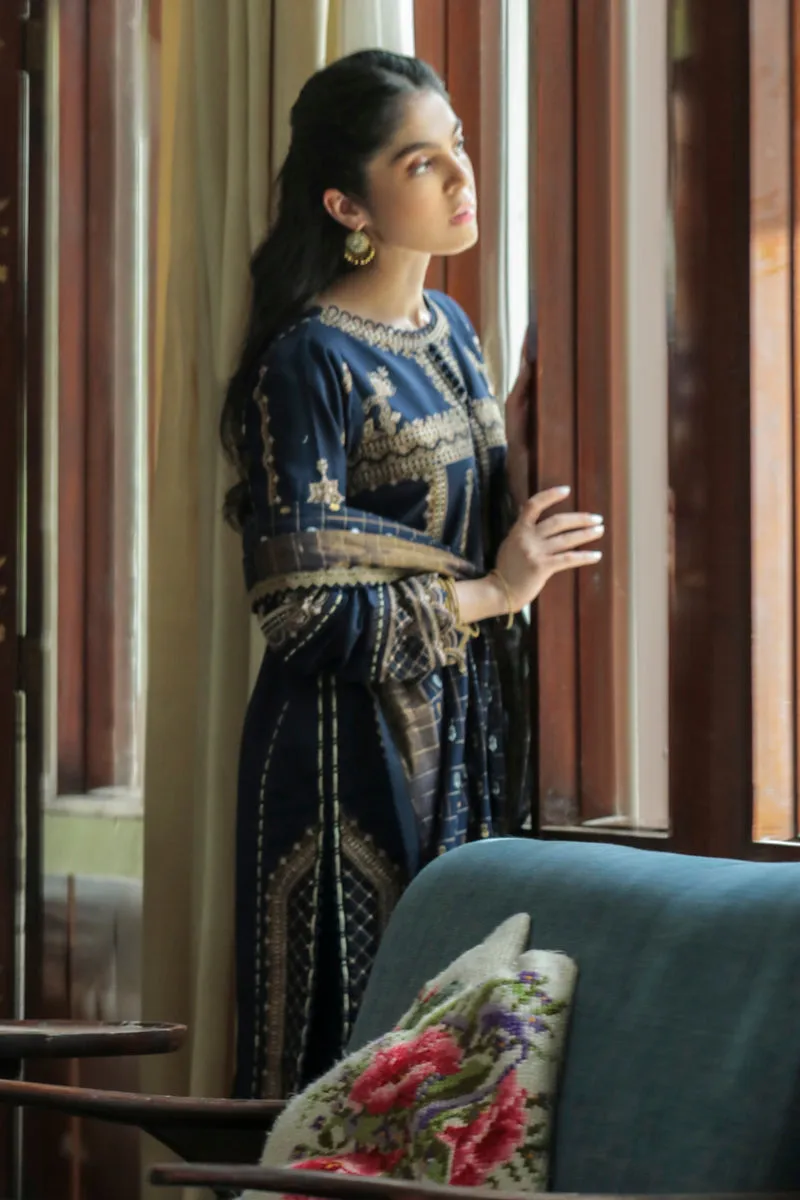 AQ-10  ESHAAL  | Qalamkar Qline Dastak Summer Collection 2022 | Unstitched Embroidered Lawn Suits