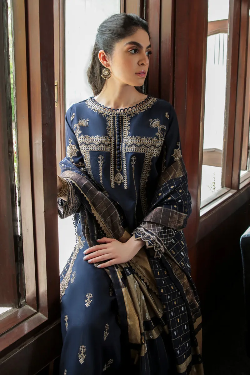 AQ-10  ESHAAL  | Qalamkar Qline Dastak Summer Collection 2022 | Unstitched Embroidered Lawn Suits