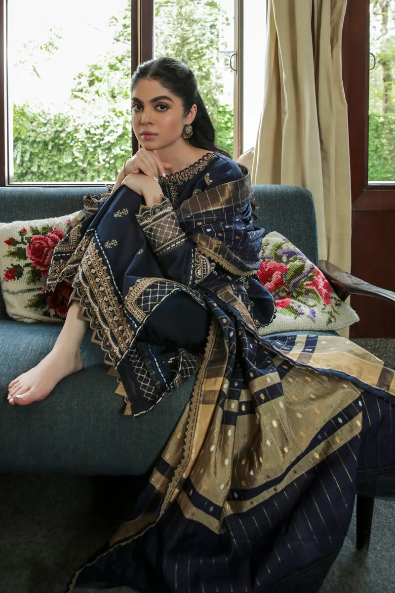 AQ-10  ESHAAL  | Qalamkar Qline Dastak Summer Collection 2022 | Unstitched Embroidered Lawn Suits
