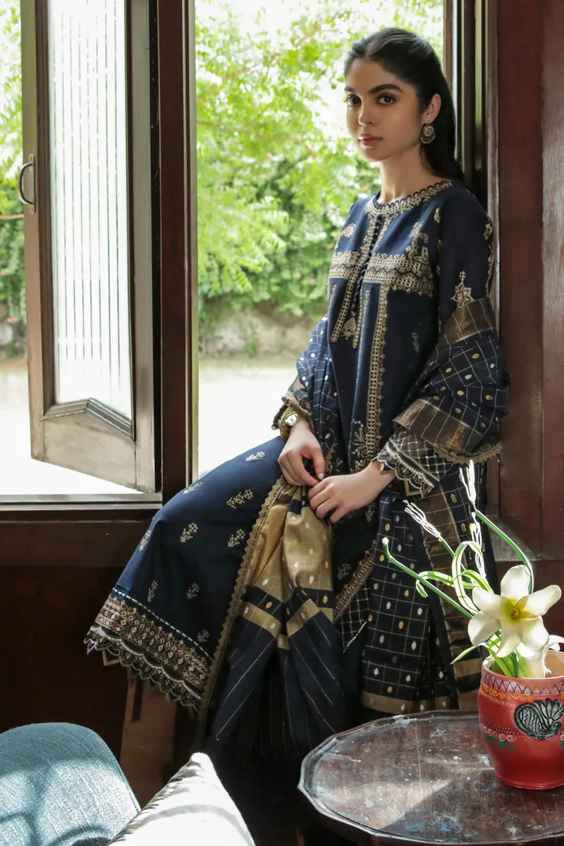 AQ-10  ESHAAL  | Qalamkar Qline Dastak Summer Collection 2022 | Unstitched Embroidered Lawn Suits