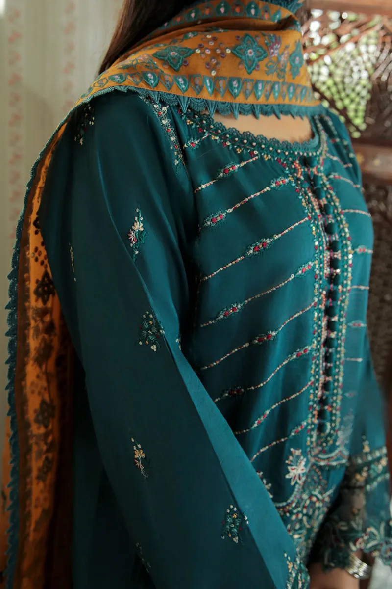 AQ-12  AMAL  | Qalamkar Qline Dastak Summer Collection 2022 | Unstitched Embroidered Lawn Suits