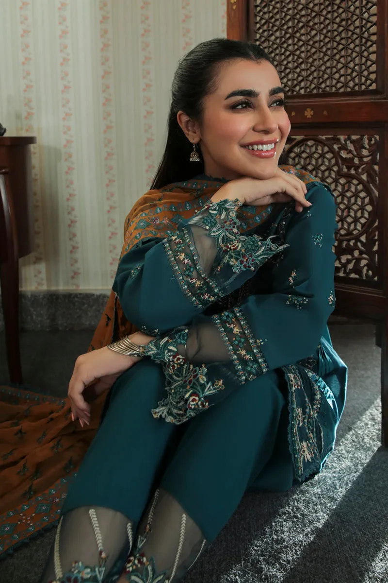 AQ-12  AMAL  | Qalamkar Qline Dastak Summer Collection 2022 | Unstitched Embroidered Lawn Suits