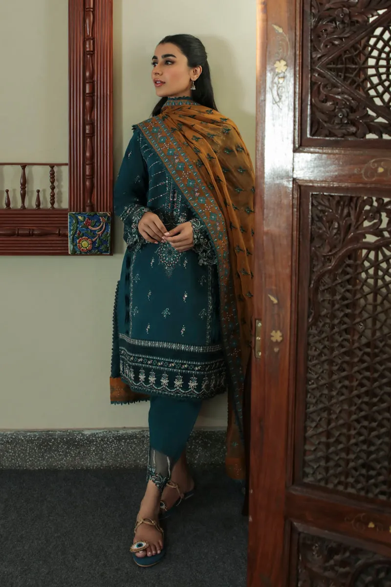 AQ-12  AMAL  | Qalamkar Qline Dastak Summer Collection 2022 | Unstitched Embroidered Lawn Suits