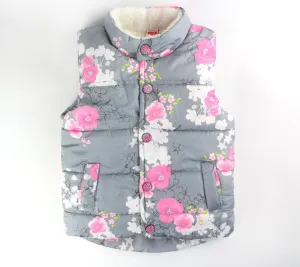 Autumn Girls Outerwear Floral Baby Girls Vest Baby Outerwear European And American Style Outerwear & Coats Princess Girls Vest