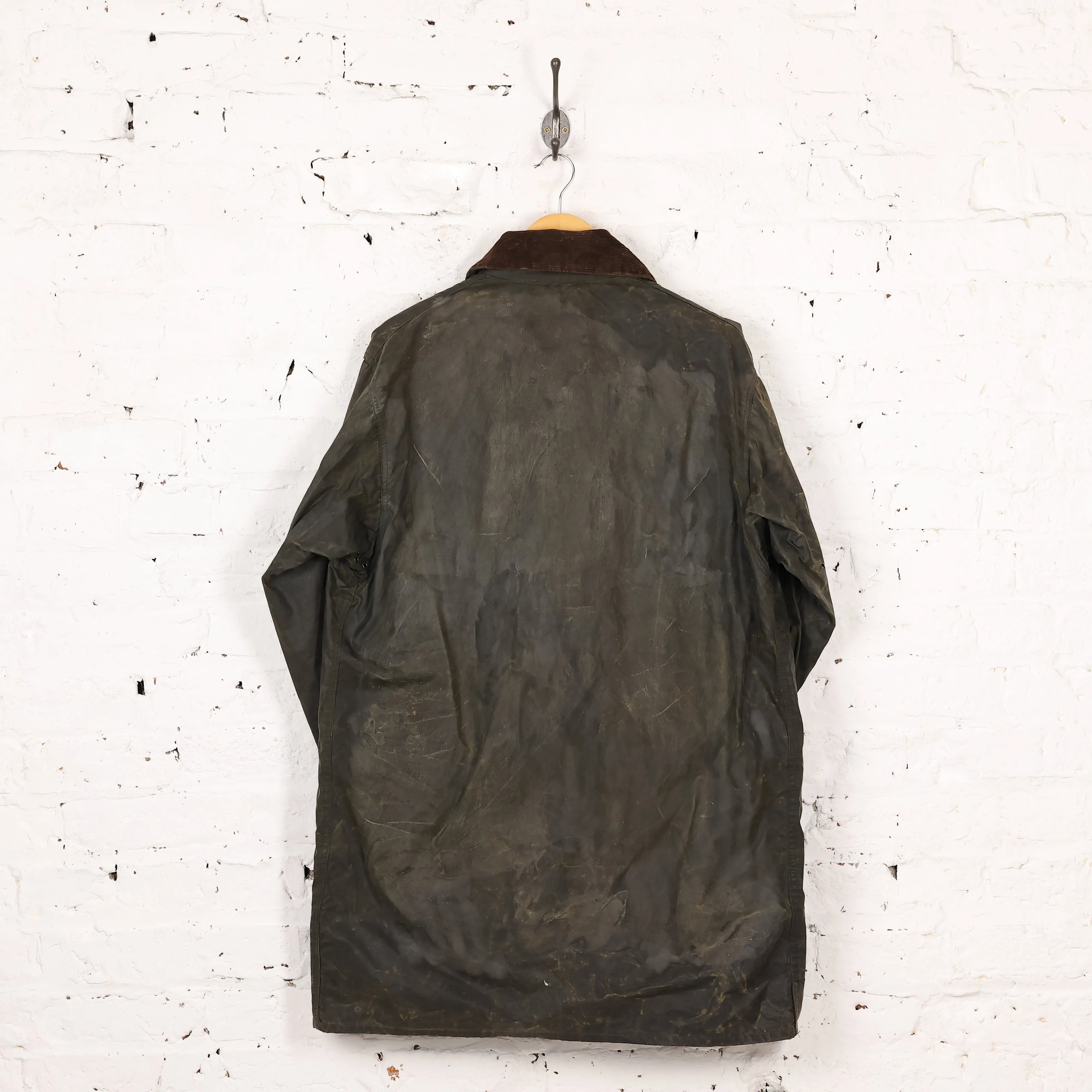 Barbour Border Wax Jacket Coat - Green - L