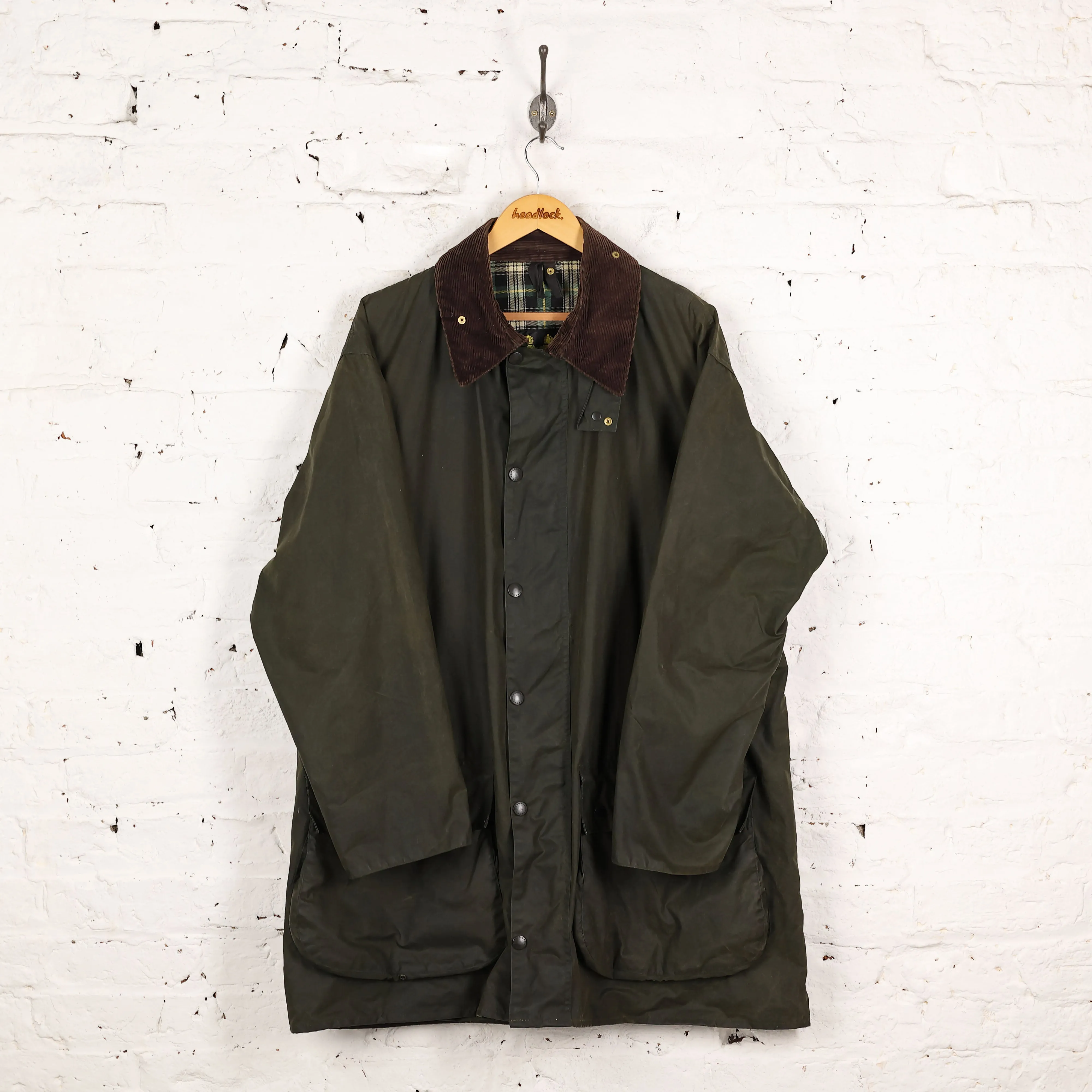Barbour Border Wax Jacket - Green - XXL