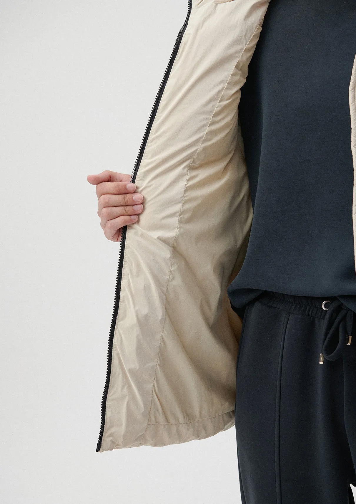 Beige Puffer Vest