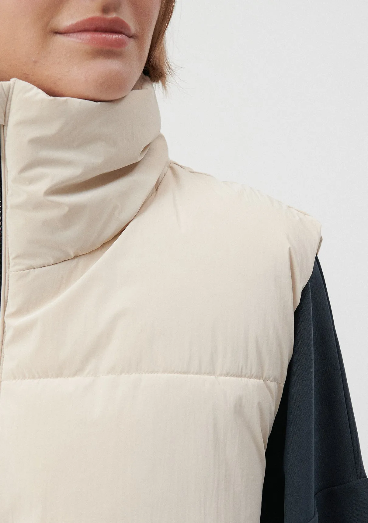 Beige Puffer Vest