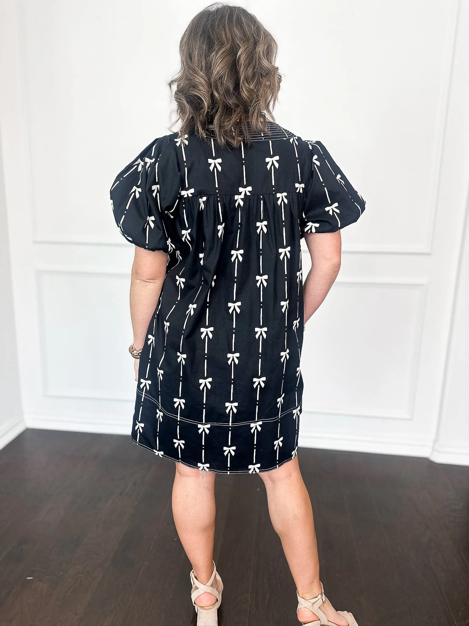 Bigger the Bow Scoop Neck Dress