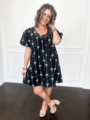 Bigger the Bow Scoop Neck Dress